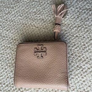 Tory Burch trifold beige wallet